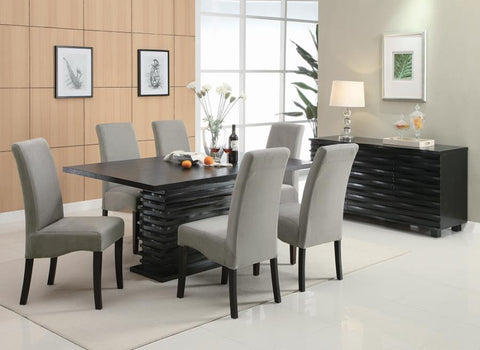 Coaster Stanton Rectangular Dining Set Black and Grey Model 102061-S5