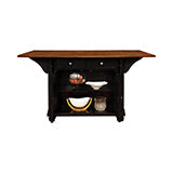 Coaster Slater 2-drawer Kitchen Island with Drop Leaves Brown and Black Model 102270