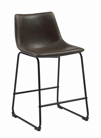 Coaster Michelle Armless Counter Height Stools Two-tone Brown and Black (Set of 2) Model 102535