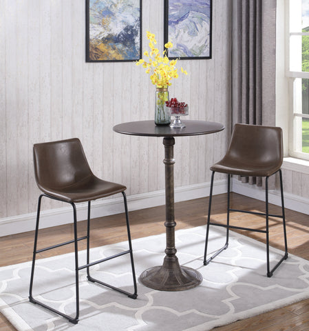 Coaster Michelle Armless Bar Stools Two-tone Brown and Black (Set of 2) Model 102536
