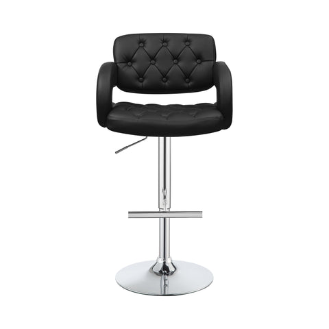 Coaster Brandi 29" Adjustable Height Bar Stool Black and Chrome Model 102555