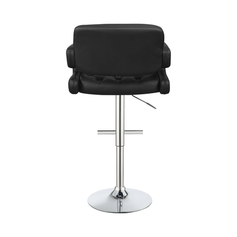 Coaster Brandi 29" Adjustable Height Bar Stool Black and Chrome Model 102555