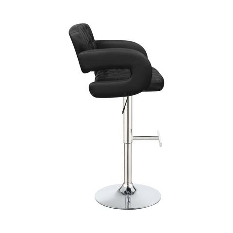Coaster Brandi 29" Adjustable Height Bar Stool Black and Chrome Model 102555