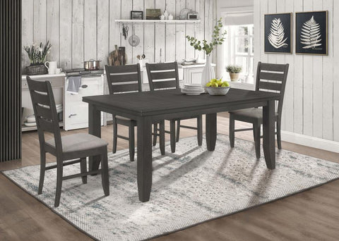 Coaster Dalila 5-piece Rectangular Dining Set Grey and Dark Grey Model 102721GRY-S5