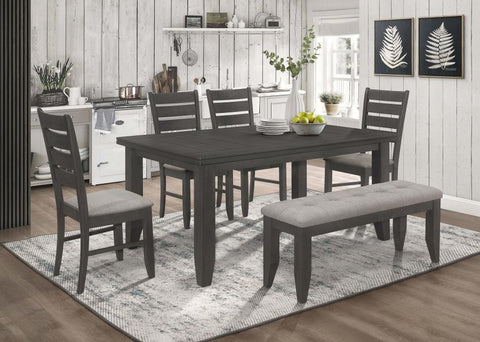 Coaster Dalila 6-piece Rectangular Dining Set Grey and Dark Grey Model 102721GRY-S6