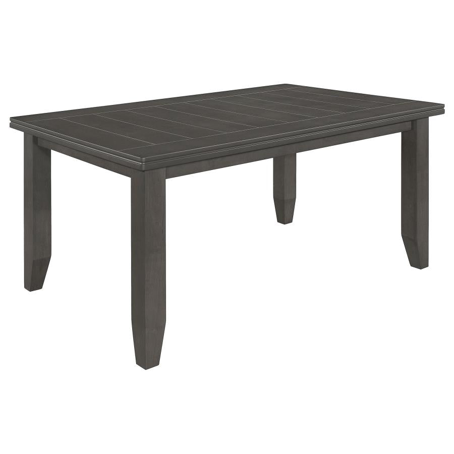 Coaster Dalila Rectangular Plank Top Dining Table Dark Grey Model 102721GRY