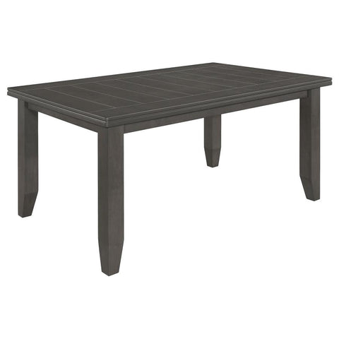 Coaster Dalila Rectangular Plank Top Dining Table Dark Grey Model 102721GRY