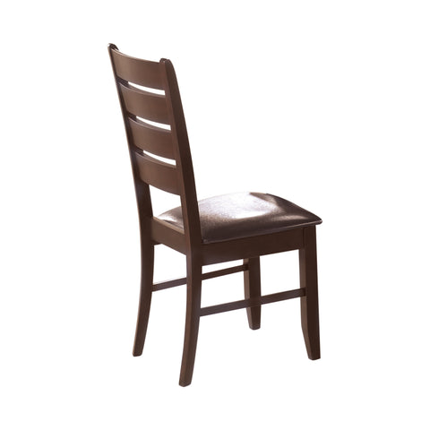 Coaster Dalila Ladder Back Side Chairs Cappuccino and Black (Set of 2) Model 102722