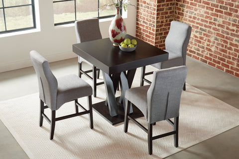 Coaster Mulberry Upholstered Counter Height Stools Grey and Cappuccino (Set of 2) Model 102855