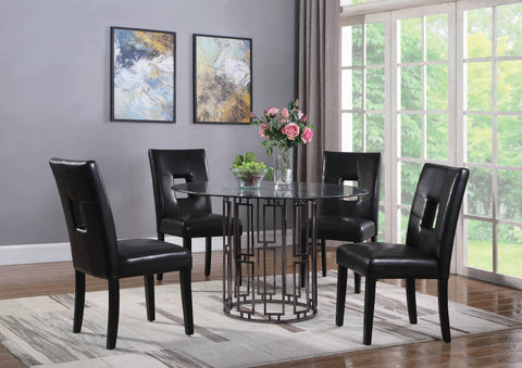 Coaster Shannon Open Back Upholstered Dining Chairs Black (Set of 2) Model 103612BLK