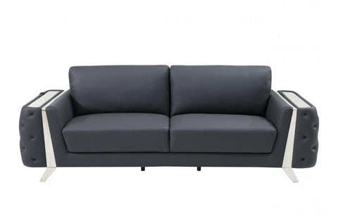 Caviani Top Grain Leather Sofa Model:  1050-DK-GRAY-S