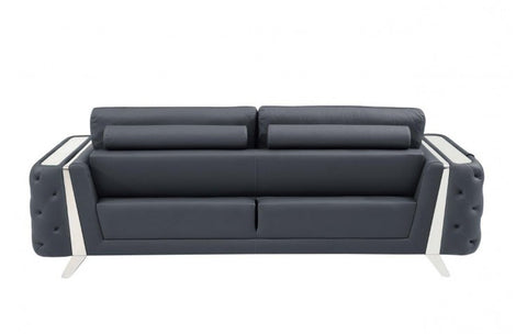 Caviani Top Grain Leather Sofa Model:  1050-DK-GRAY-S