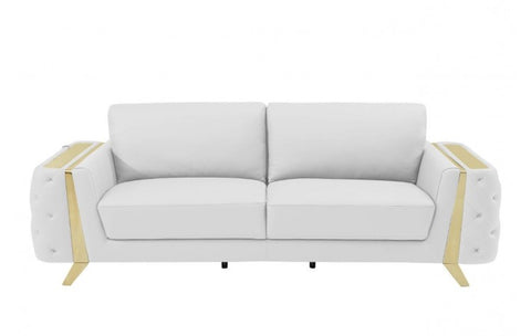 Caviani Top Grain Leather Sofa Model:  1050-WHITE-S