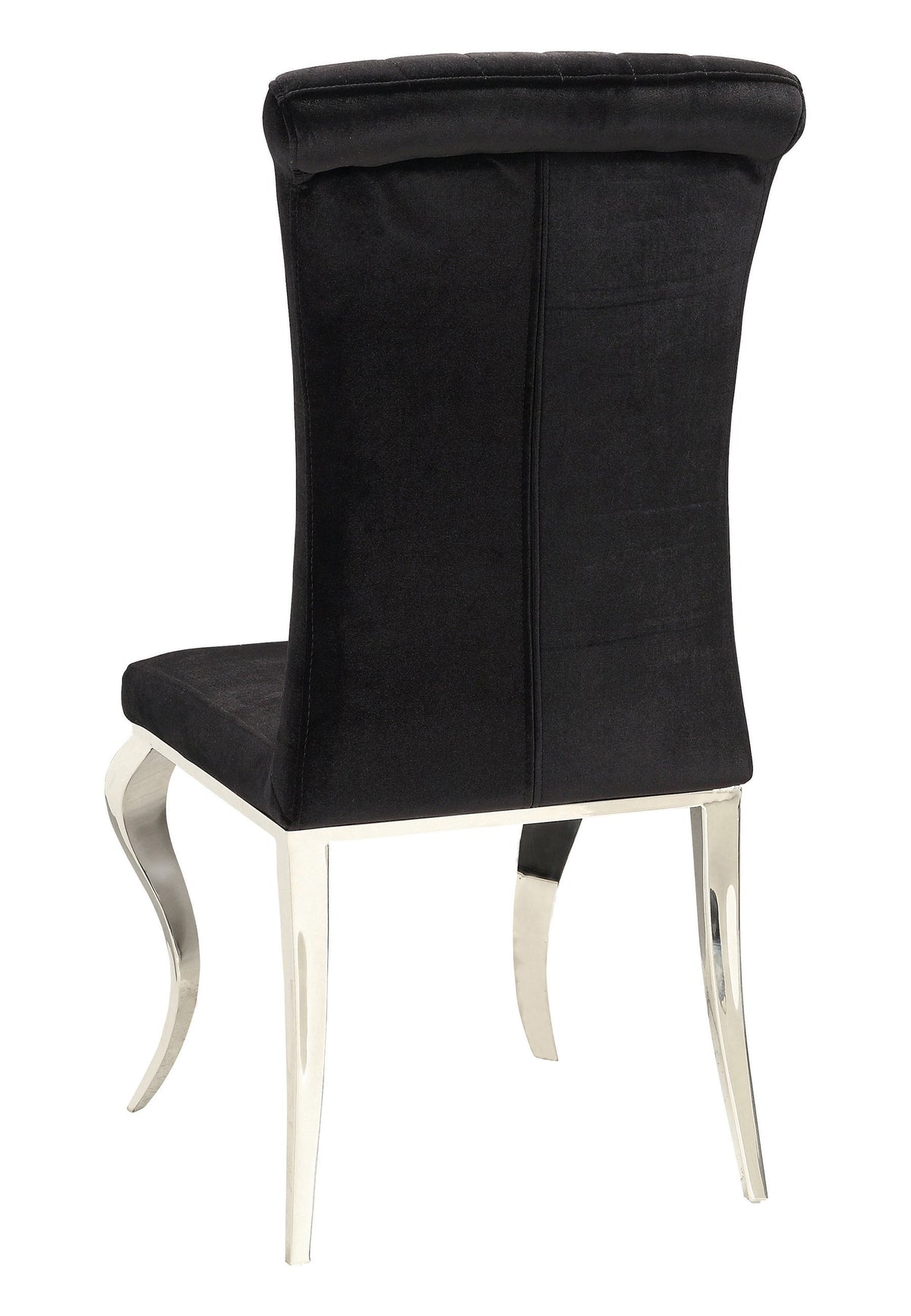 Coaster Betty Upholstered Side Chairs Black and Chrome Model 105072