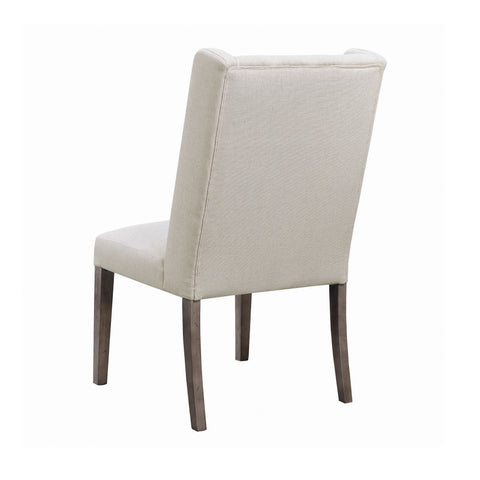 Coaster Batson Tufted Side Chairs Dark Brown and Beige (Set of 2) Model 105143