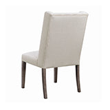 Coaster Batson Tufted Side Chairs Dark Brown and Beige (Set of 2) Model 105143