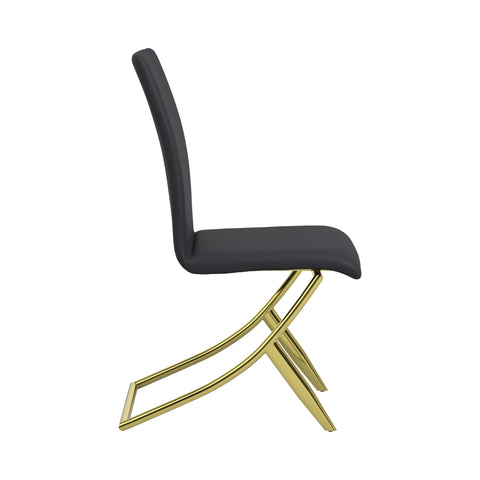 Coaster Carmelia Upholstered Side Chairs Black (Set of 4) Model 105172