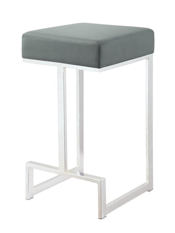 Coaster Gervase Square Counter Height Stool Grey and Chrome Model 105252