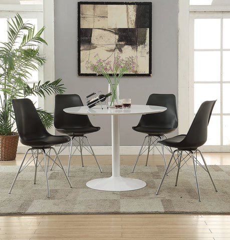 Coaster Lowry Round Dining Table White Model 105261