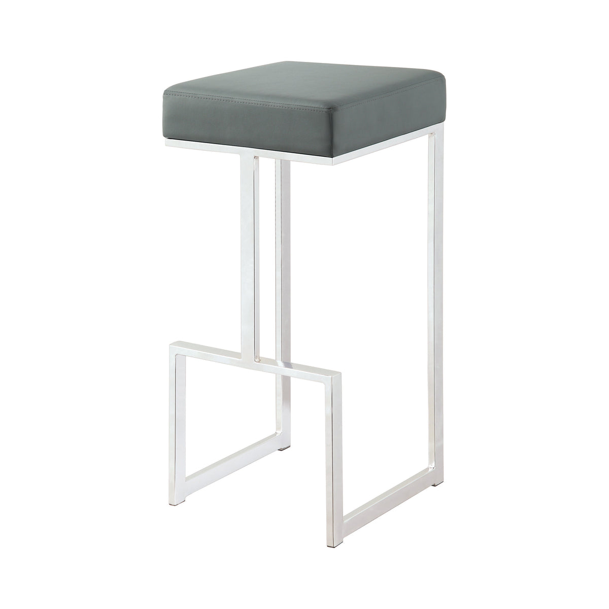 Coaster Gervase Square Bar Stool Grey and Chrome Model 105262
