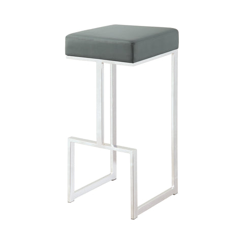 Coaster Gervase Square Bar Stool Grey and Chrome Model 105262