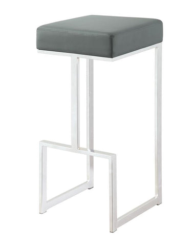 Coaster Gervase Square Bar Stool Grey and Chrome Model 105262