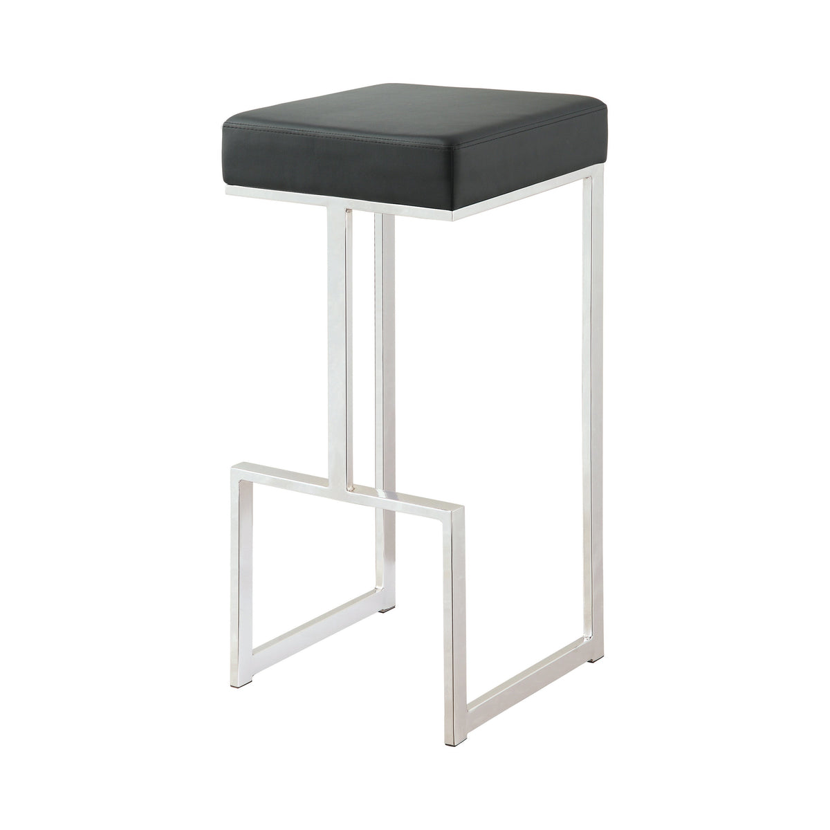 Coaster Gervase Square Bar Stool Black and Chrome Model 105263