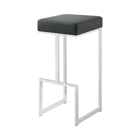 Coaster Gervase Square Bar Stool Black and Chrome Model 105263