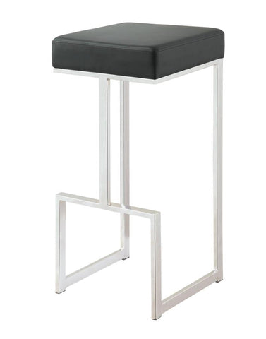Coaster Gervase Square Bar Stool Black and Chrome Model 105263