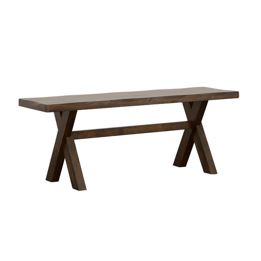 Coaster Alston X-shaped Dining Bench Knotty Nutmeg Model 106383