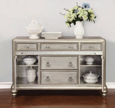 Coaster Danette 5-drawer Dining Server Metallic Platinum Model 106475