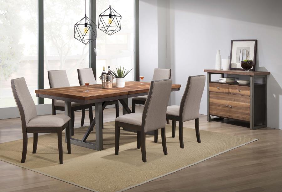 Coaster Spring Creek Rectangular Slat Dining Set Model 106581-S5G