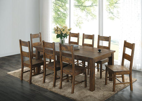 Coaster Coleman Dining Room Set Rustic Golden Brown Model 107041-S7