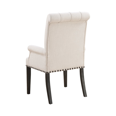 Coaster Alana Upholstered Arm Chair Beige and Smokey Black Model 107283