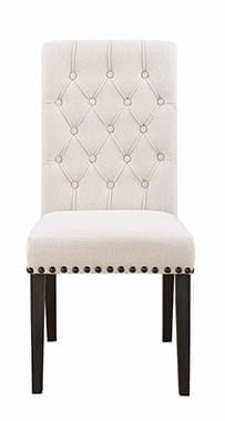 Coaster Alana Upholstered Side Chairs Beige and Smokey Black (Set of 2) Model 107286