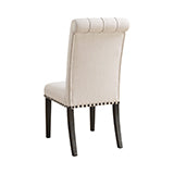 Coaster Alana Upholstered Side Chairs Beige and Smokey Black (Set of 2) Model 107286