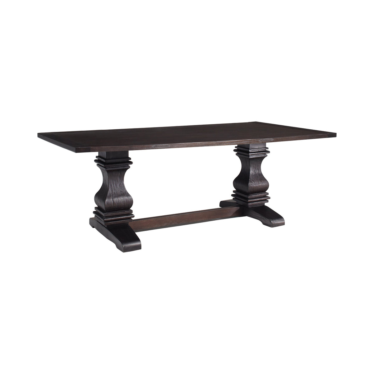 Coaster Parkins Double Pedestals Dining Table Rustic Espresso Model 107411