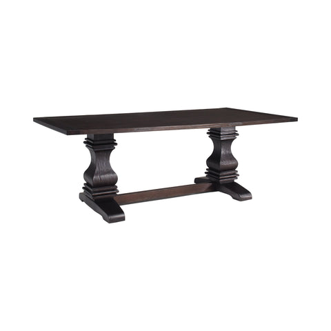 Coaster Parkins Double Pedestals Dining Table Rustic Espresso Model 107411