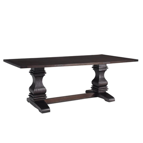 Coaster Parkins Double Pedestals Dining Table Rustic Espresso Model 107411