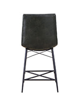 Coaster Aiken Upholstered Tufted Counter Height Stools Grey (Set of 2) Model 107859