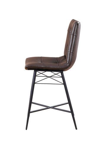 Coaster Aiken Upholstered Tufted Counter Height Stools Brown (Set of 2) Model 107860