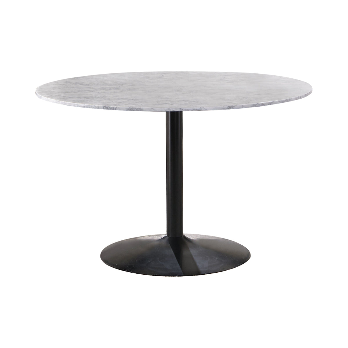 Coaster Bartole Round Dining Table White and Matte Black Model 108020