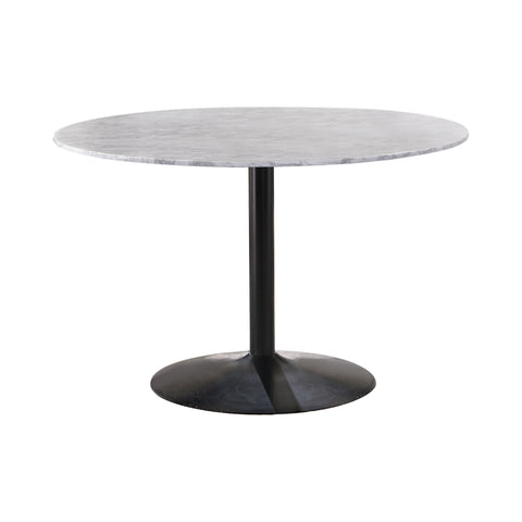 Coaster Bartole Round Dining Table White and Matte Black Model 108020
