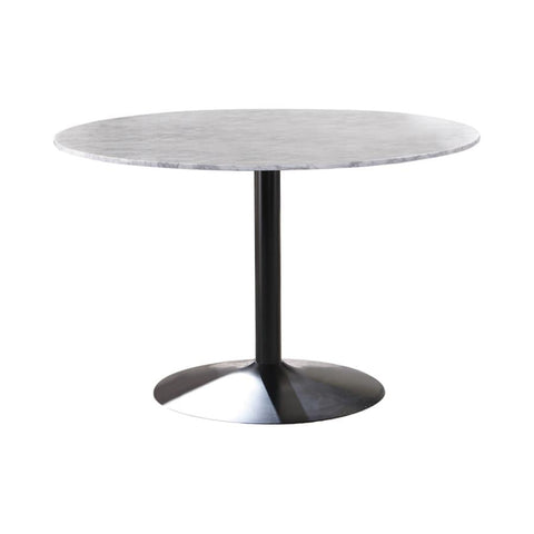 Coaster Bartole Round Dining Table White and Matte Black Model 108020