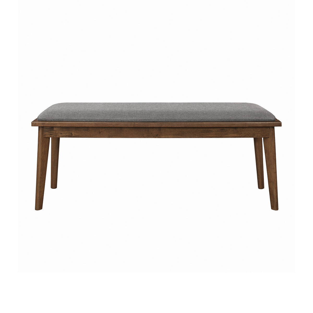 Coaster Alfredo Upholstered Dining Bench Grey and Natural Walnut Model 108083