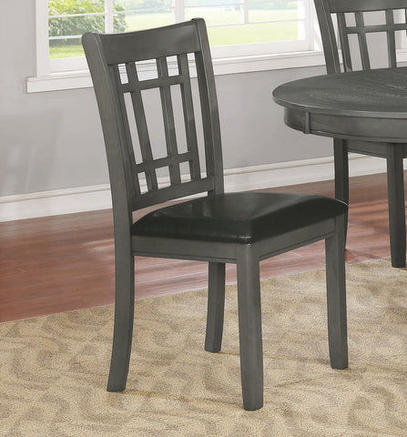 Coaster Lavon Padded Dining Side Chairs Espresso and Medium Grey (Set of 2) Model 108212