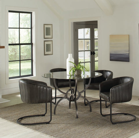 Coaster Aviano Dining Table Base Gunmetal Model 108291