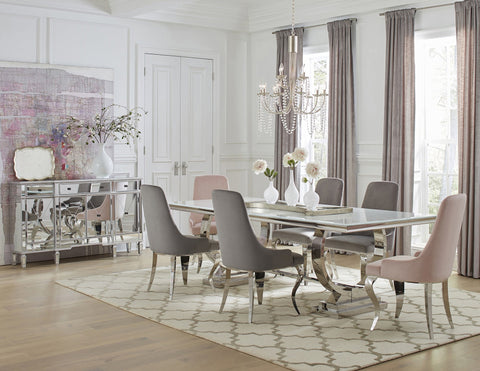 Coaster Antoine Upholstered Demi Arm Dining Chairs (Set of 2) Model 108812