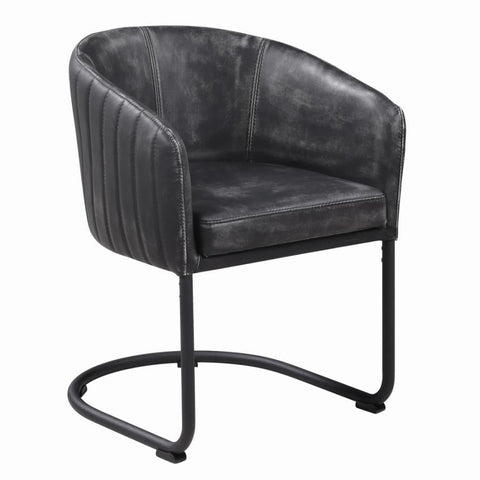 Coaster Banner Upholstered Dining Chair Anthracite and Matte Black Model 109292