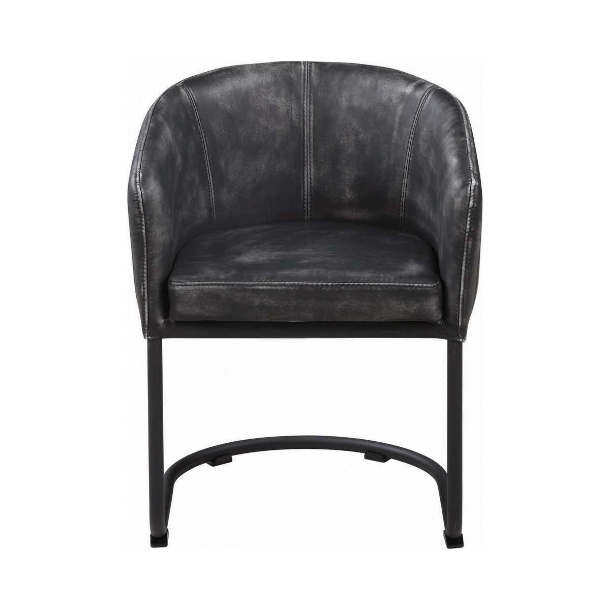 Coaster Banner Upholstered Dining Chair Anthracite and Matte Black Model 109292